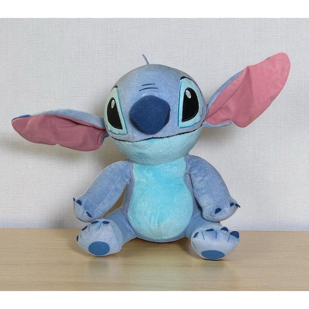 Disney Lilo & Stitch Plush 12.5” Blue Stitch Sitting Stuffed Animal Toy